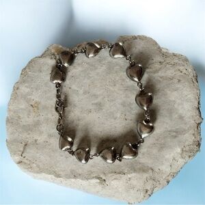Sterling Silver Heart Charm Bracelet 925